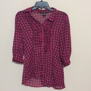 Pink Glittered Flannel
